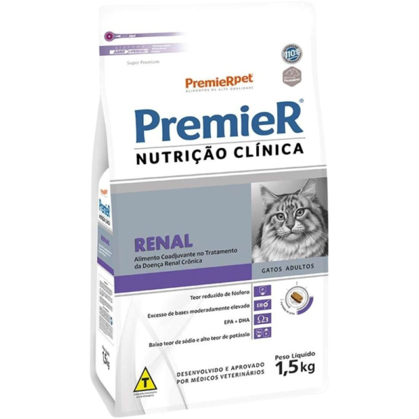Ração Premier Nutrição Clínica para Gatos Renal - 1,5 kg
